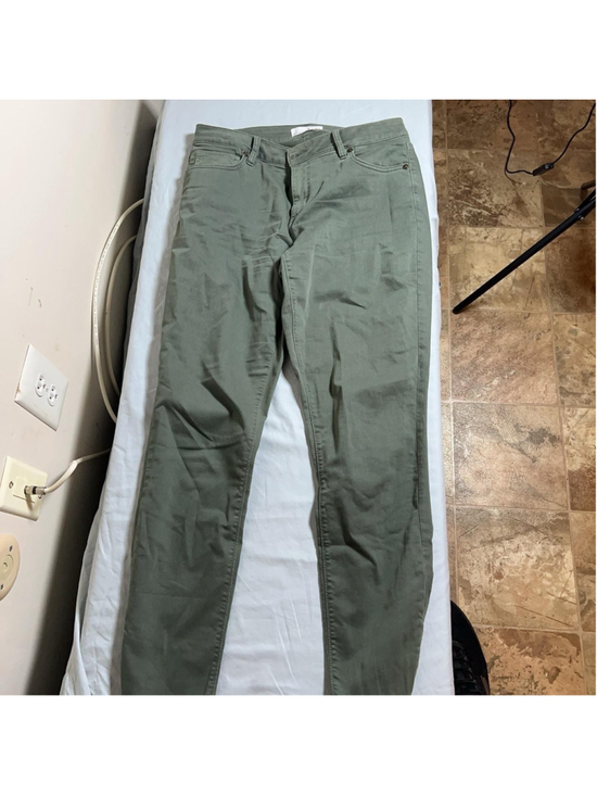 LOFT Denim - LOFT Straight Jeans Womens 4 Green Denim Slim Fit 5 Pocket Casual 27 Fall